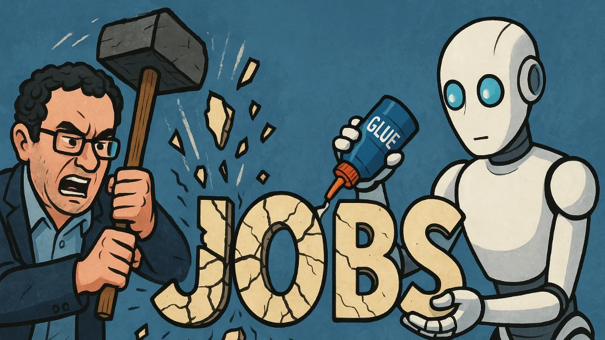 AI and Jobs: A Balanced View on Job Creation and Destruction